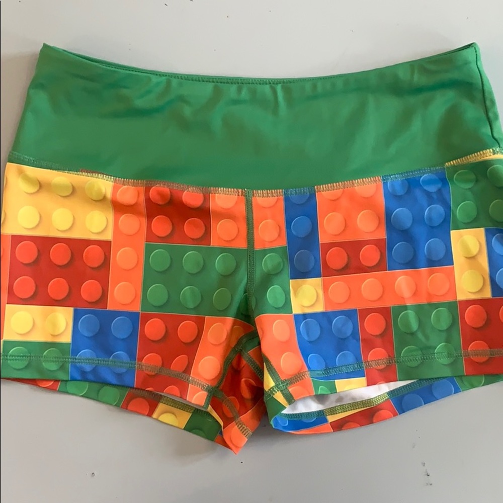 Feed Me Fight Me Building Block Shorts Size S